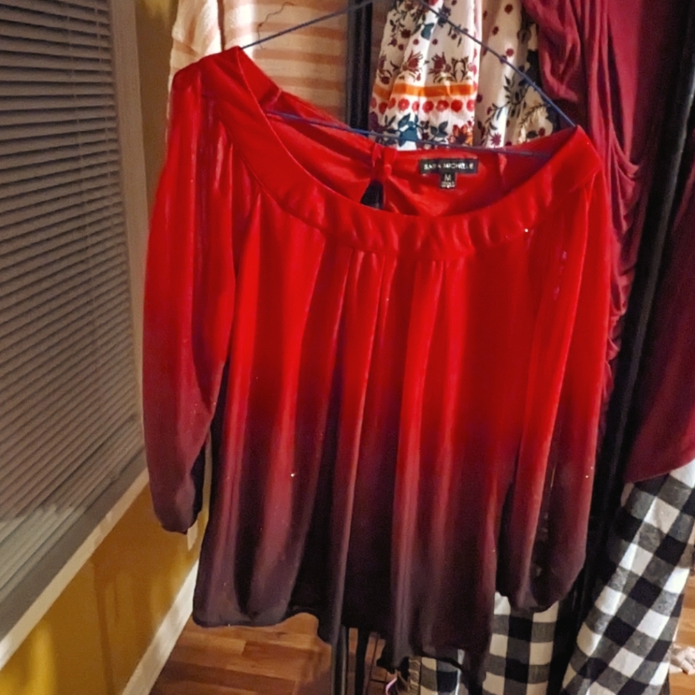Red blouse
